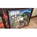 Skate Print 33.5 x 33.5 Wood Frame