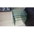 Cascade Clear Glass Nesting Side or Accent Tables 16x16