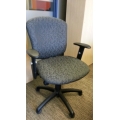 Global Grey Cloth Rolling Task Chair w Adjustable Arms