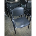 Black Stacking Guest Side Chair w/ Arms