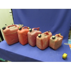 Lot of 3 Gas Fuel Jerry Cans