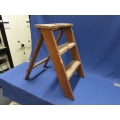 Lot Of Wooden Step Ladder And Black Tool Box