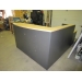 Global Grey Blonde L-Shape Reception Desk w Transaction Counter