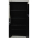 6 ft Black 5 Shelf Book Case w Adjustable Shelves