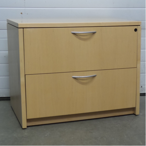 Blonde 2 Drawer Lateral File Cabinet Locking Allsold Ca Buy