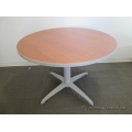 Teknion Cherry Top 42" Round Meeting Table, Latte Trim