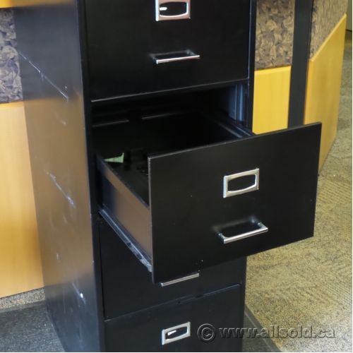 Commander Black 4 Drawer Vertical Legal File Cabinet Locking