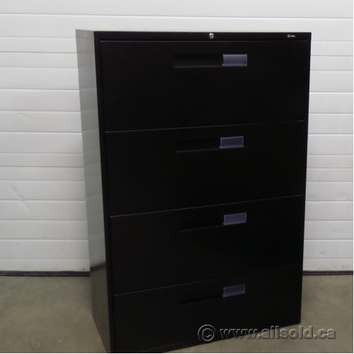 Global Black 36 4 Drawer Lateral File Cabinet Locking Allsold
