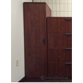 Autumn Maple Narrow Profile Storage Cabinet w Wardrobe, Locking