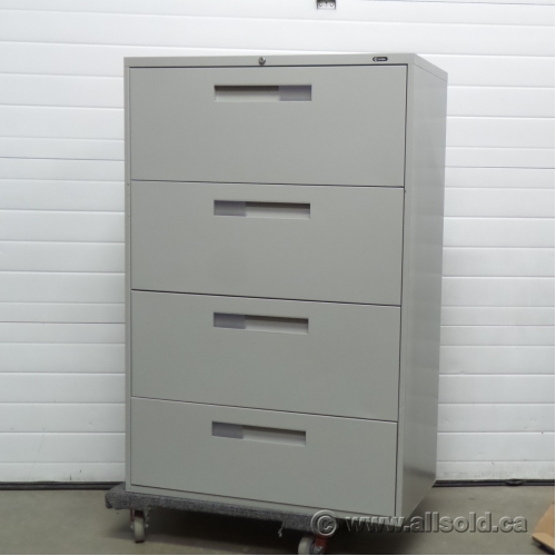 Global Grey 4 Drawer Lateral File Cabinet Locking Allsold Ca