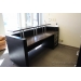 Espresso And Black Reception Desk Suite with Transaction Counter