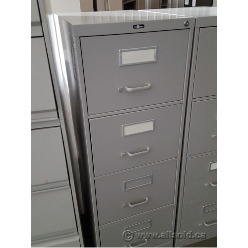 Staples Grey 4 Drawer Vertical Legal File Cabinet Locking