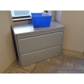 Grey 36" 2 Drawer Lateral File Cabinet, Locking