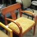 Wood Frame with Pattern Seat Guest Reception Chair