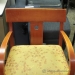 Wood Frame with Pattern Seat Guest Reception Chair