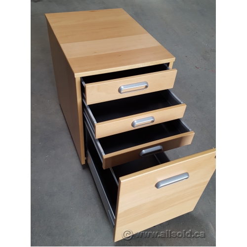 Ikea Galant Blonde 4 Drawer Rolling Pedestal Locking Allsold Ca