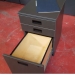 Grey High Quality Wood Rolling 3 Drawer Pedestal