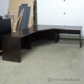 Krug Espresso Solid Wood Veneer L Suite Desk