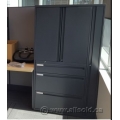 KI Grey 2 Door 3 Drawer Office Storage Solution Cabinet Wardrobe
