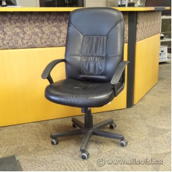 Black Leather Ikea Allak Adjustable Chair