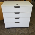 White Ikea Galant 4 Drawer Storage Cabinet