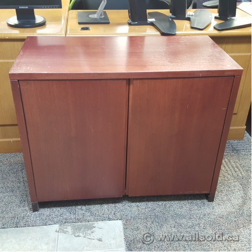 Dark Cherry Wooden 2 Door Storage Cabinet Allsold Ca Buy