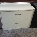 Beige 36" 2 Drawer Lateral File Cabinet, Locking