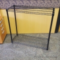 Two Shelf Wire Shelving Unit - 36 x 14 x 34", Black