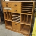 Brown Wooden Stationary Sorting/Organizing Shelf