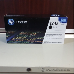 Black HP 124A (Q6000A) Original LaserJet Toner Cartridge