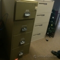 Green Fire Proof 4 Drawer Vertical File Cabinet