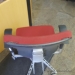 Red and Grey Ikea Klappe Swivel Office Chair