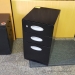 Steelcase Turnstone Black Rolling 3 Drawer Pedestal