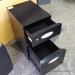 Steelcase Turnstone Black Rolling 3 Drawer Pedestal