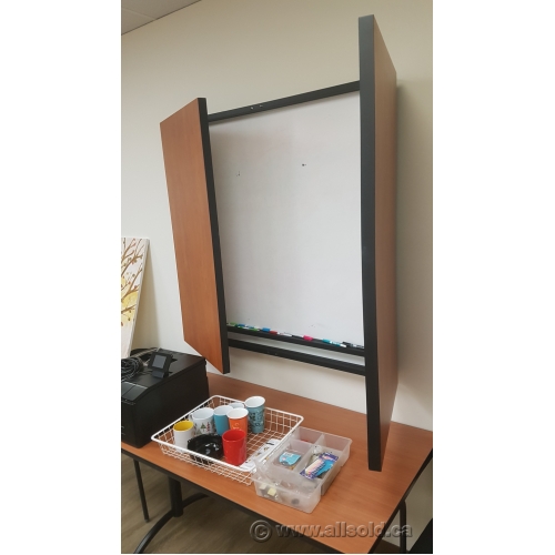 Enclosed Whiteboard Cabinet W Swinging Door Allsold Ca Buy