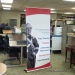Deluxe Roll Up Trade Show Display Stand w Case 84" x 32"