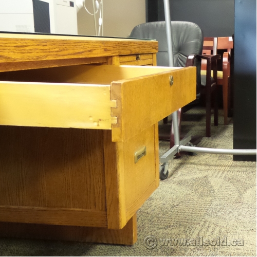 Vintage Oak Double Pedestal Teachers Desk Allsold Ca Buy