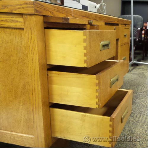 Vintage Oak Double Pedestal Teachers Desk Allsold Ca Buy