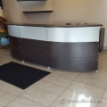 Artopex Espresso - Grey Rounded Reception Desk, Ped, Credenza