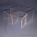 Clear Display Nesting Risers Assorted Depth and Height
