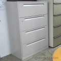Steelcase 4 Drawer 36" Beige Lateral File Cabinet