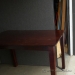 Brown Wood Dining Table w/ Single Leaf Insert and Chairs x6