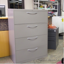 Steelcase 4 Drawer 36" Beige Lateral File Cabinet