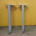 Teknion Brand Grey Metal Height Adjustable Table Legs