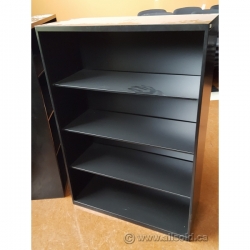 Black Global Metal Book Case with 4 Adjustable Shelves