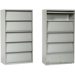 White Lincora Brochure, Pamphlet Display Cabinet w/ Storage