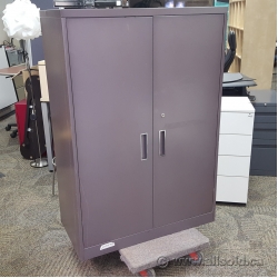 Grey Steelcase 2 Door Metal Wardrobe Storage Cabinet Locking Grey Steelcase 2 Door Metal Wardrobe Storage Cabinet Locking