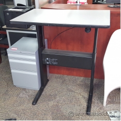 Grey Ergotech Teknion Torsion Sit Stand Height Adjustable Desk
