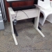 Beige Ergotech Teknion Torsion Sit Stand Adjustable Desk Base