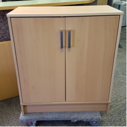 Blonde IKEA Galant 2 Door Storage Cabinet w/ Overhead Option